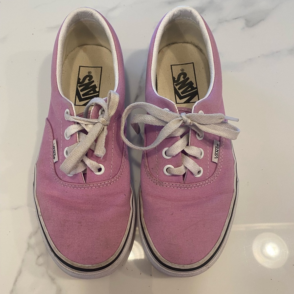 Vans Era Women's Orchid Purple True White Canvas Skate Boat shoes size 7